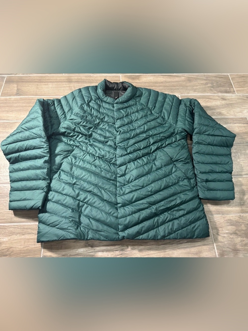 MENS LULULEMON SNAP BUTTON GREEN PUFFER SIZE XXL Jacket Winter Msrp $300